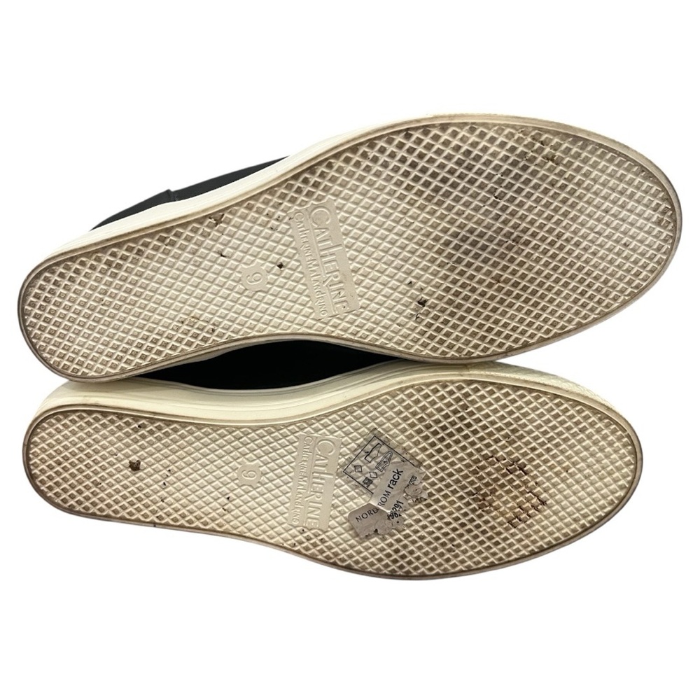 Catherine Malandrino Black Wedge Sneakers Size 9 - Picture 5 of 8